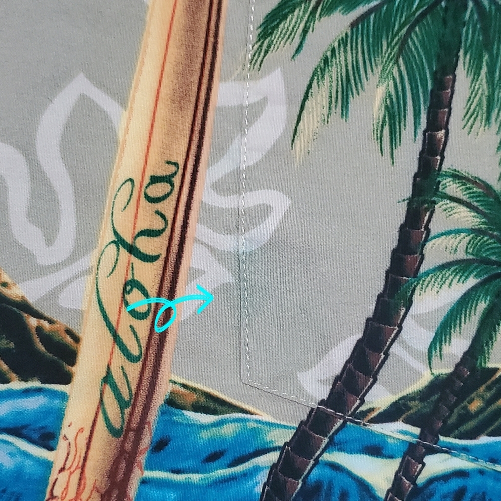 Hawaiian Surf Board Button-Up Shirt XL Vintage 90s Y2k - Picture 9 of 9